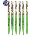 Certified USA Made, Retro Flower Power Design Twister Deluxe Pen